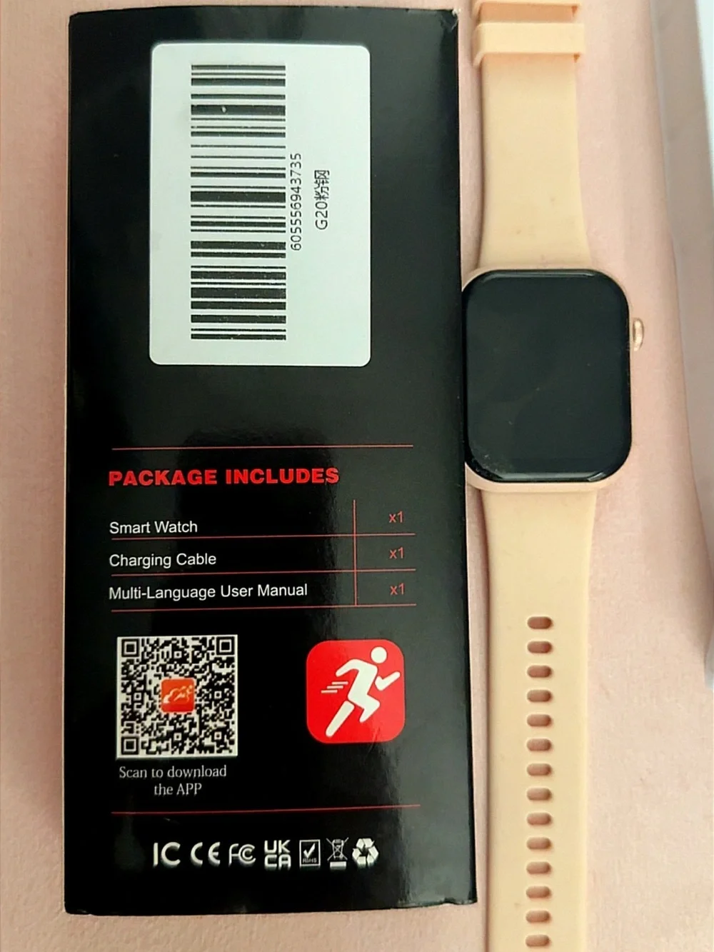 Rose Gold Smartwatch with Pink Silicone Strap & Metal Mesh Band